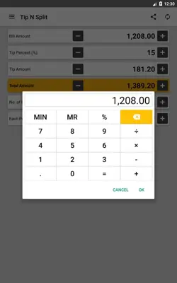 Tip N Split android App screenshot 3