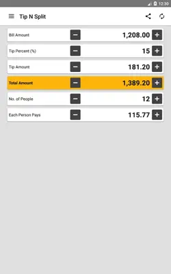 Tip N Split android App screenshot 4
